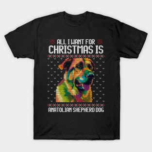 All I Want for Christmas is Anatolian Shepherd - Christmas Gift for Dog Lover T-Shirt